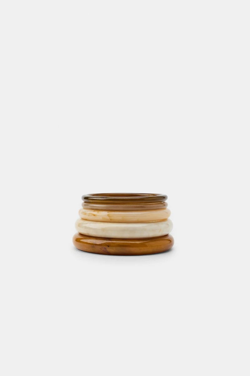 5-PACK RESIN RIGID BRACELETS