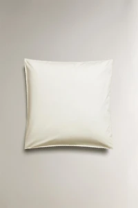 CHILDREN'S EMBROIDERED PILLOWCASE WITH TRIM DETAIL