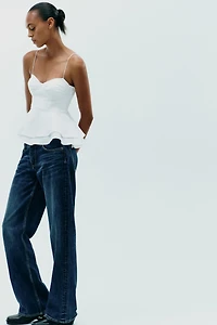 PEPLUM MIXED TOP
