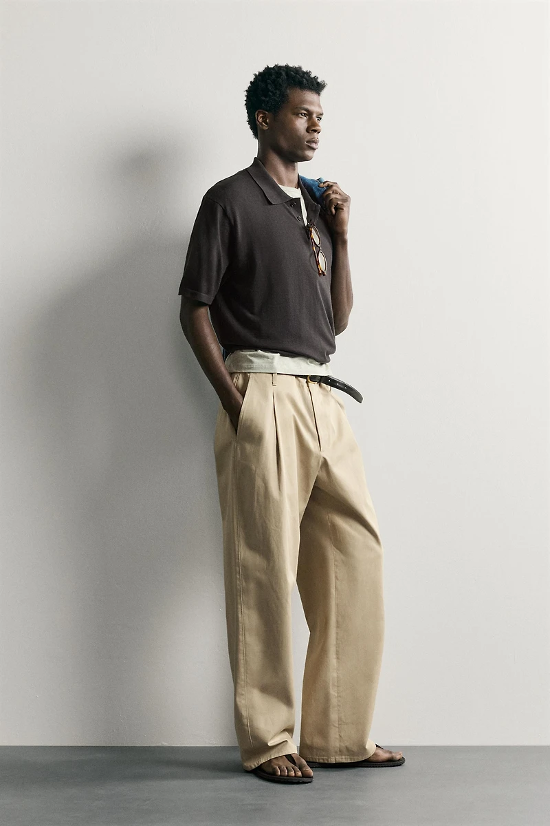 REGULAR FIT COTTON BLEND KNIT POLO