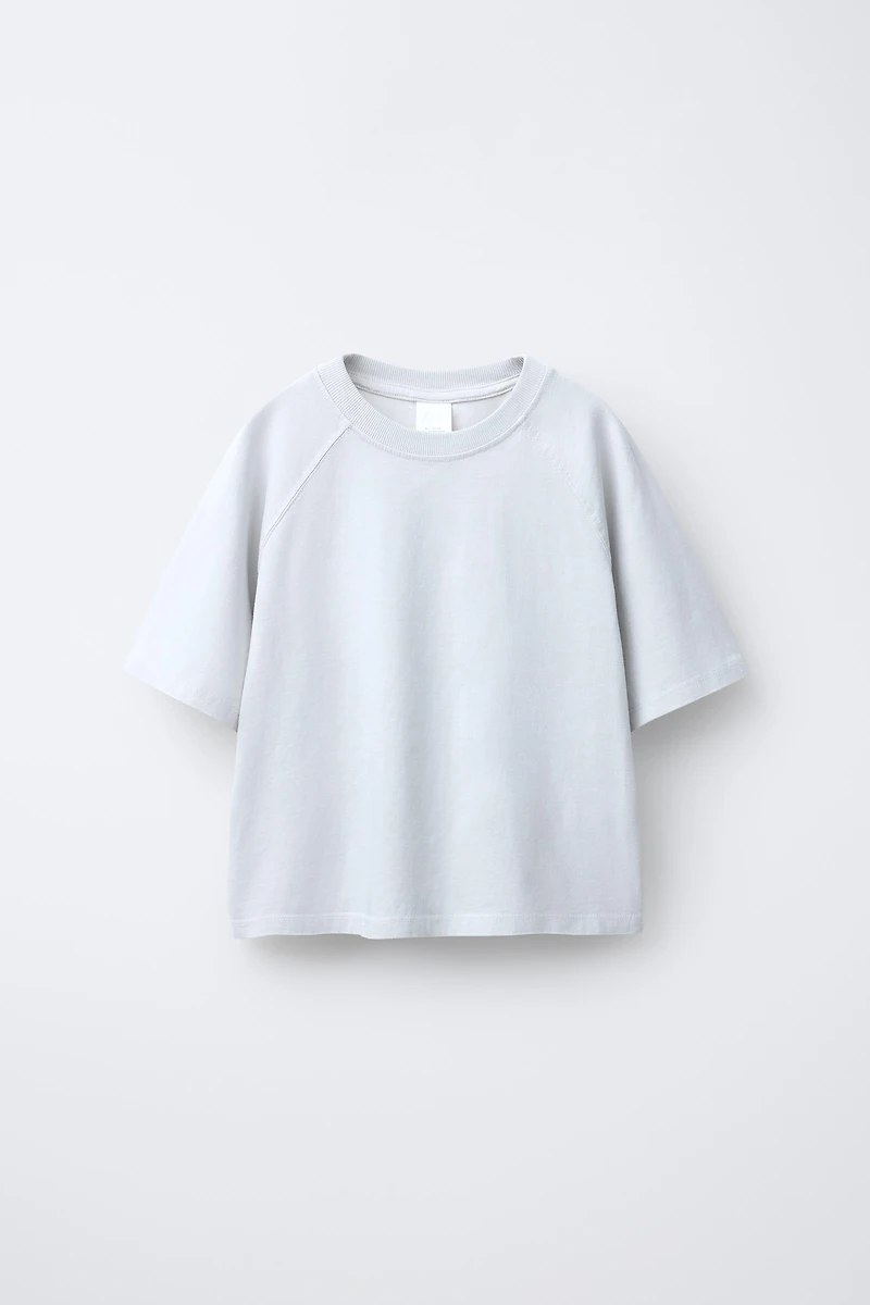 ENSEMBLE T-SHIRT ÉPAIS ET LEGGING FLARE CÔTELÉ EFFET DÉLAVÉ