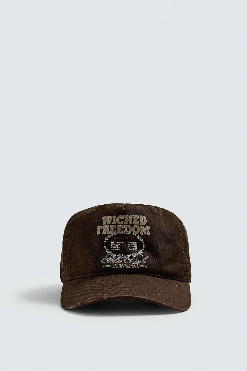 WASHED PRINT CAP