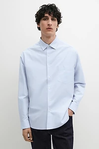 Slim fit cotton blend shirt