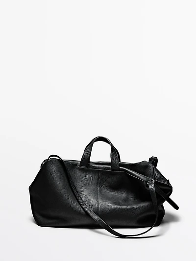 Sac duffle en cuir nappa