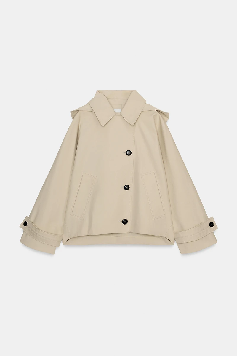 SHORT WATER REPELLENT TRENCH COAT ZW COLLECTION