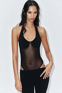 COMBINATION TULLE BODYSUIT