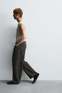 RELAXED FIT PANTS WITH ROTATED SEAM