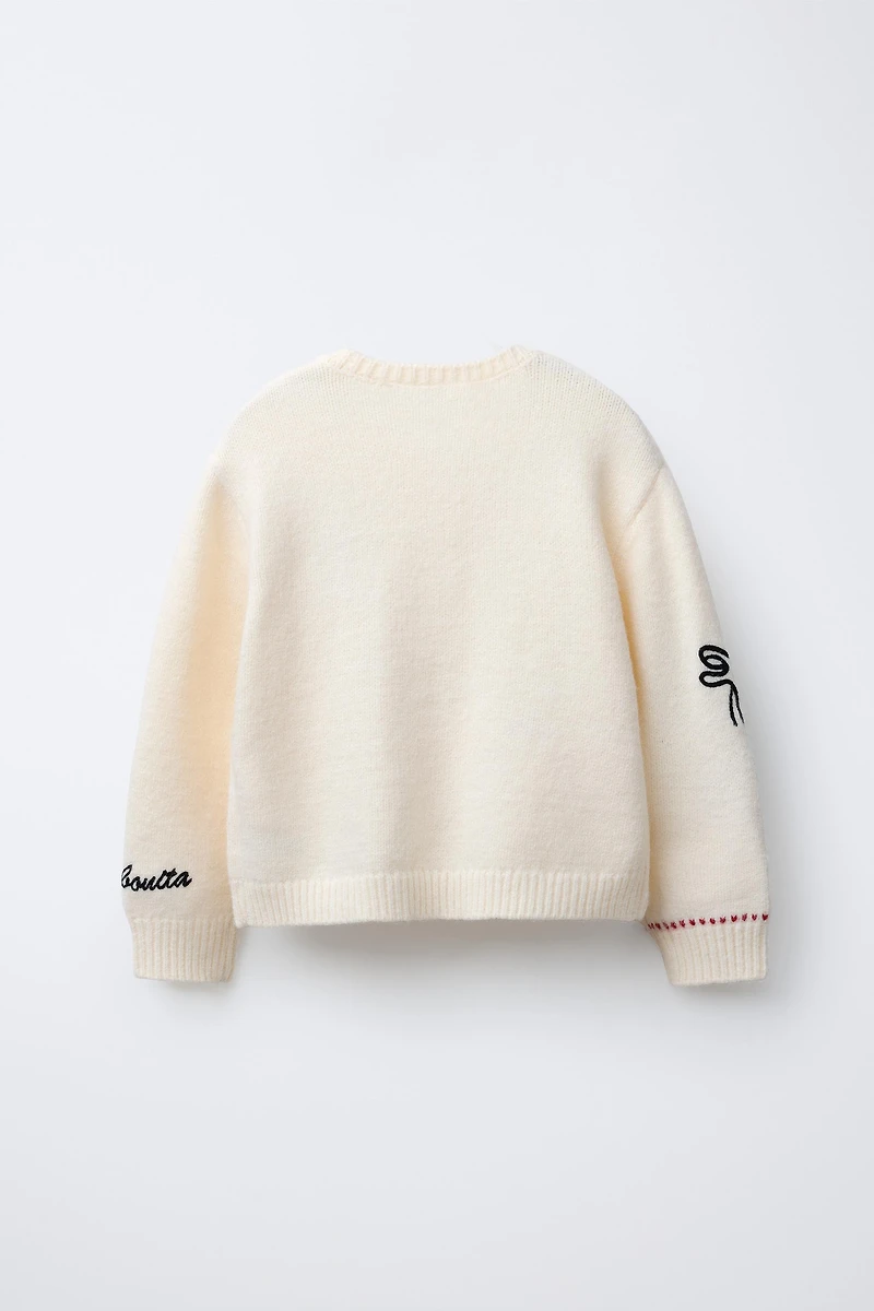 GILET EN MAILLE BRODÉ