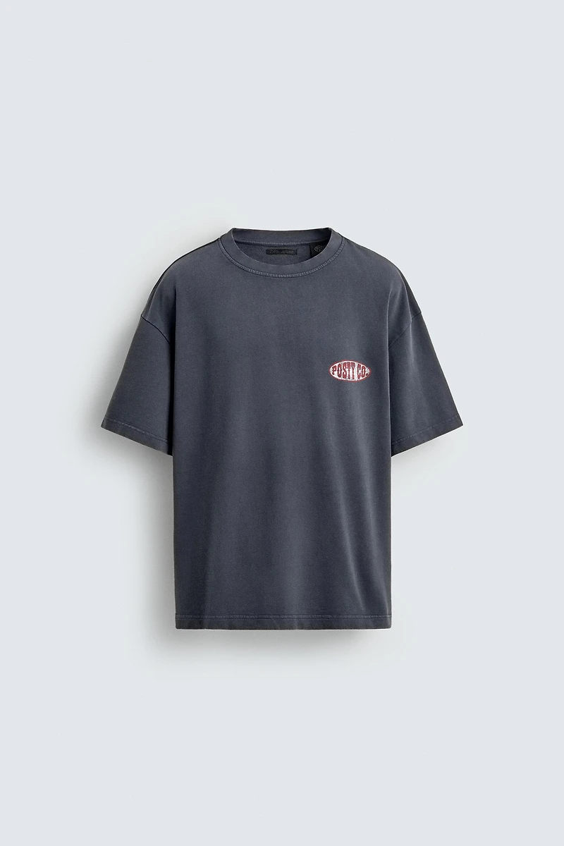 WASHED SWEATSHIRT WITH POST MALONE™ GRAPHICS