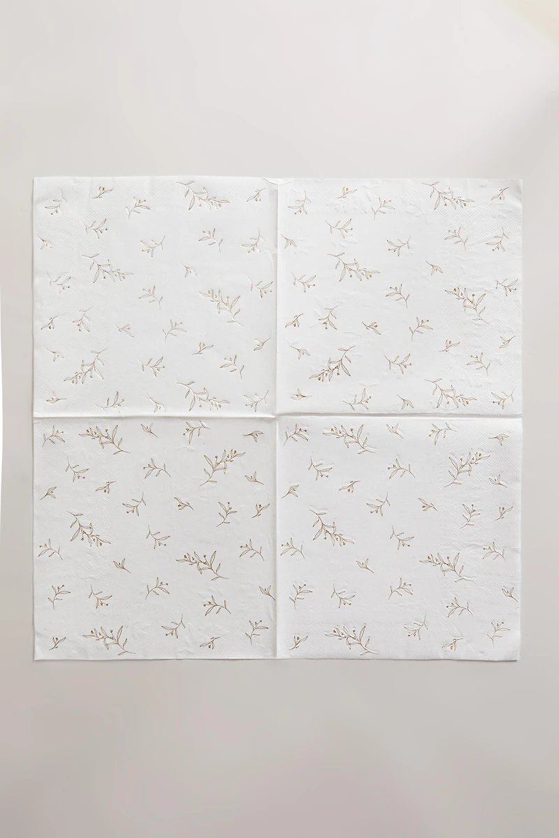SET OF CHRISTMAS BRANCH PAPER NAPKINS (SET OF 20)
