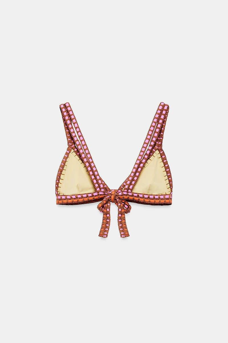 CROCHET STRAP BIKINI TOP