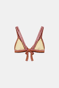CROCHET STRAP BIKINI TOP
