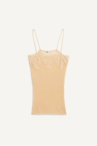 TOP CÔTELÉ DENTELLE ÉDITION LIMITÉE