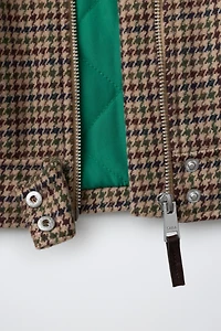 HOUNDSTOOTH PRINT JACKET
