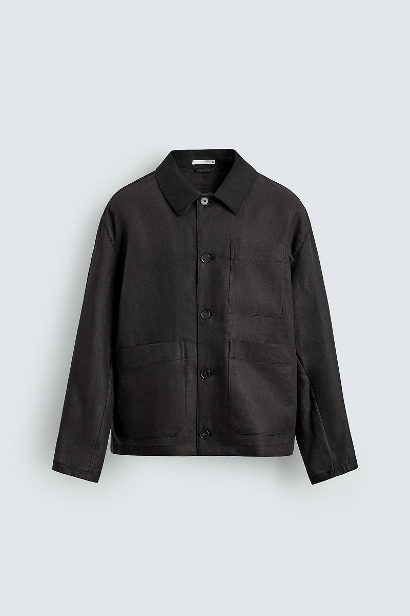 SURCHEMISE RELAXED FIT LIN ET COTON