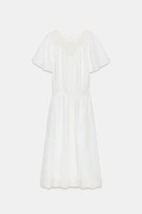 ZW COLLECTION LINEN CROCHET DRESS