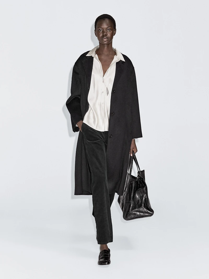 Barrel fit corduroy trousers