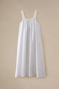 LACE STRAP COTTON NIGHTGOWN