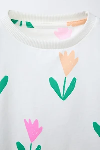 PRINTED JOGGING T-SHIRT AND CYCLING LEGGINGS SET
