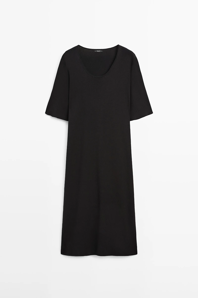 Midi dress with sleeve detail