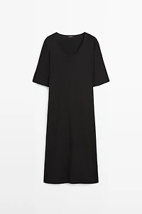 Midi dress with sleeve detail