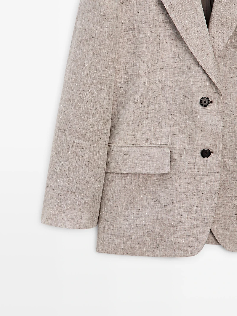 100% linen suit blazer