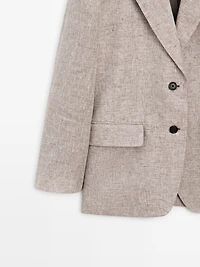 100% linen suit blazer