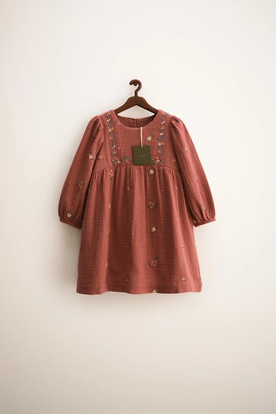 ZARA TIMELESS - EMBROIDERED FLORAL DRESS