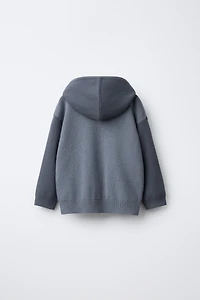 HOODED KNIT SWEATER