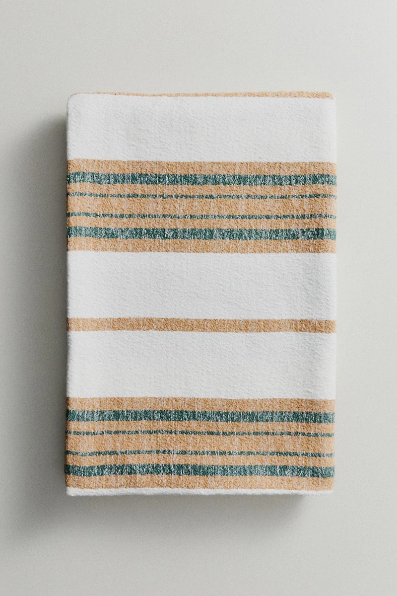 IRREGULAR STRIPED COTTON BLANKET