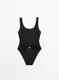 Swimsuit with rhinestone detail