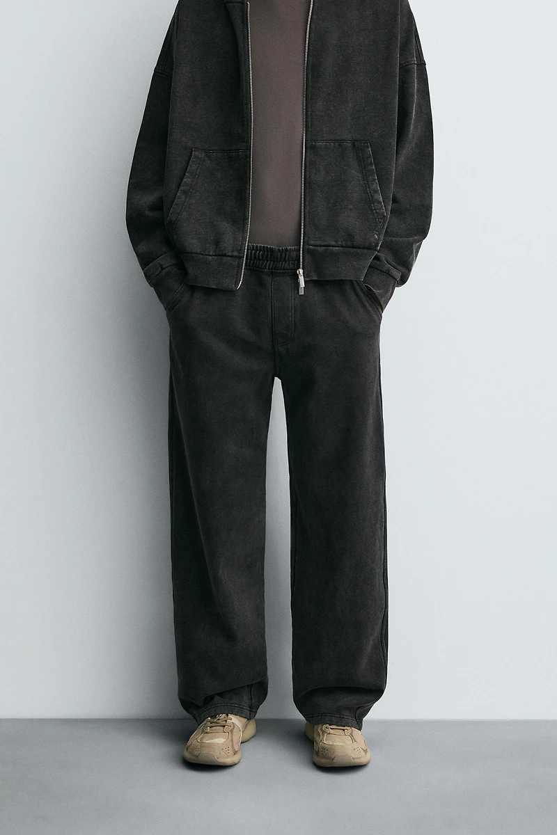 PANTALON DE JOGGING COUPE DÉCONTRACTÉE DÉLAVÉ