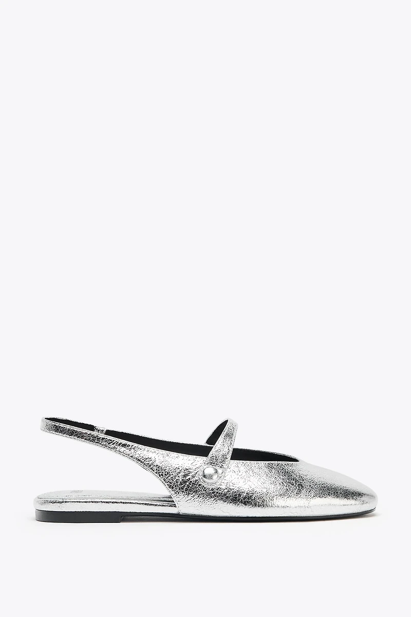 BALLERINES EFFET MÉTALLISÉ