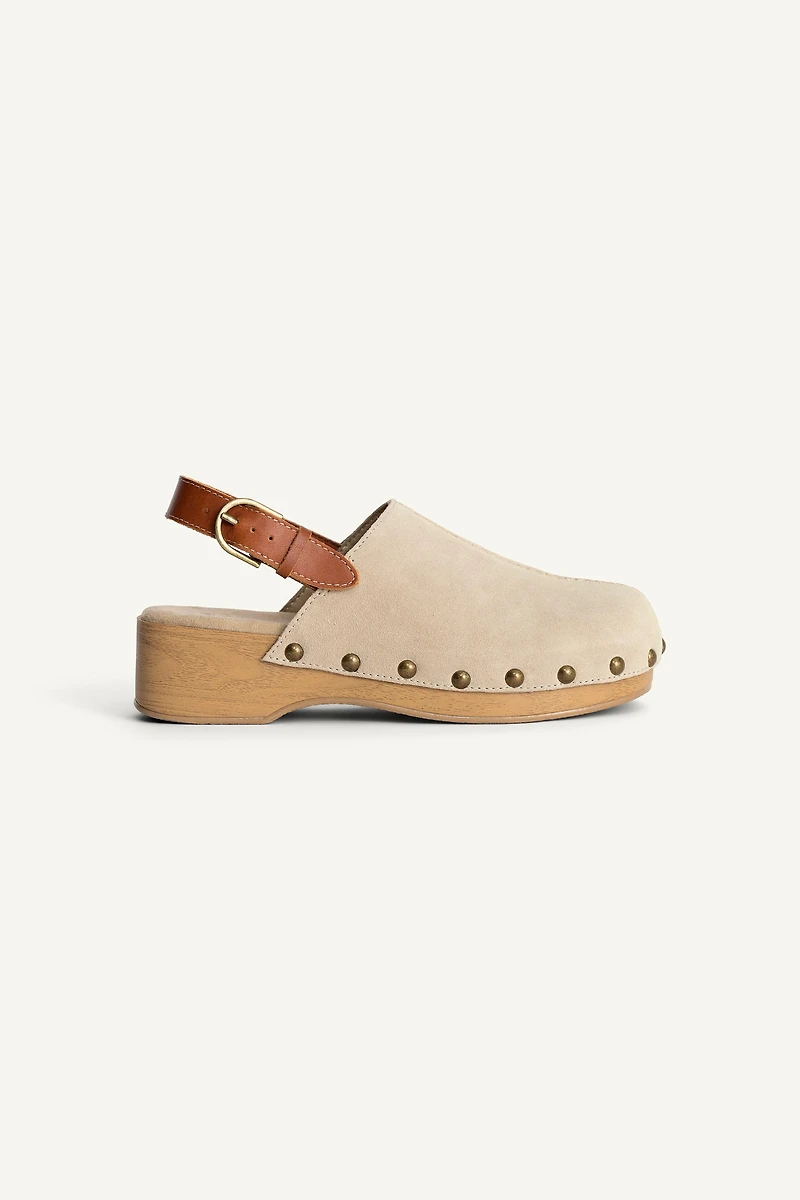 STUDDED LEATHER CLOGS - LIMITED EDITION