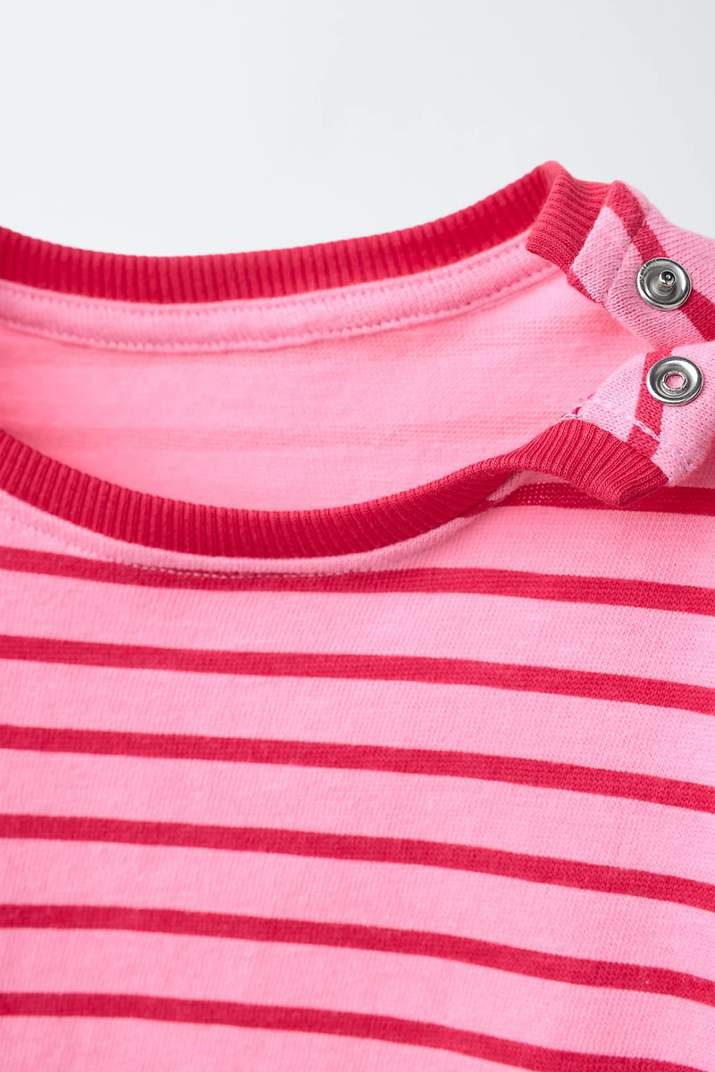 STRIPED T-SHIRT AND BLOOMER SET