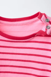STRIPED T-SHIRT AND BLOOMER SET