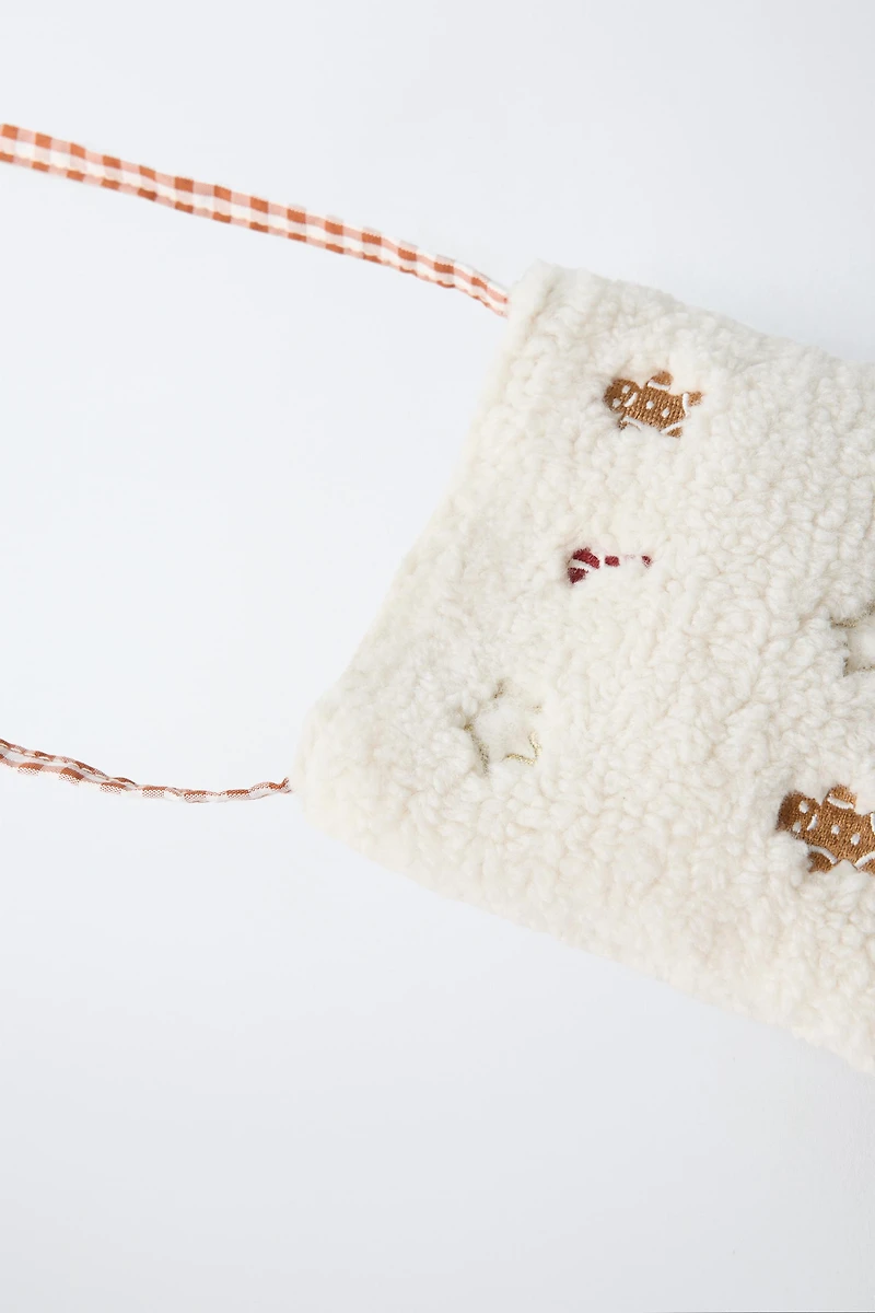 CHRISTMAS SHEARLING CROSSBODY BAG