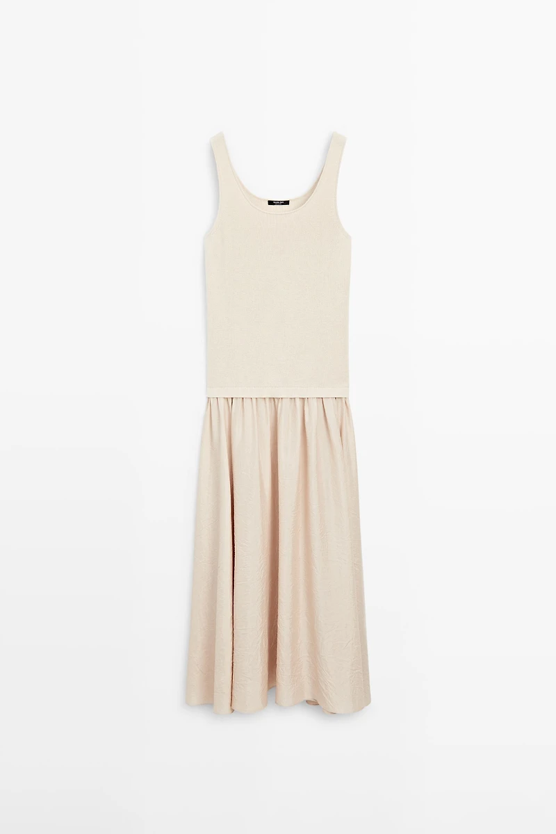 Contrast strappy dress