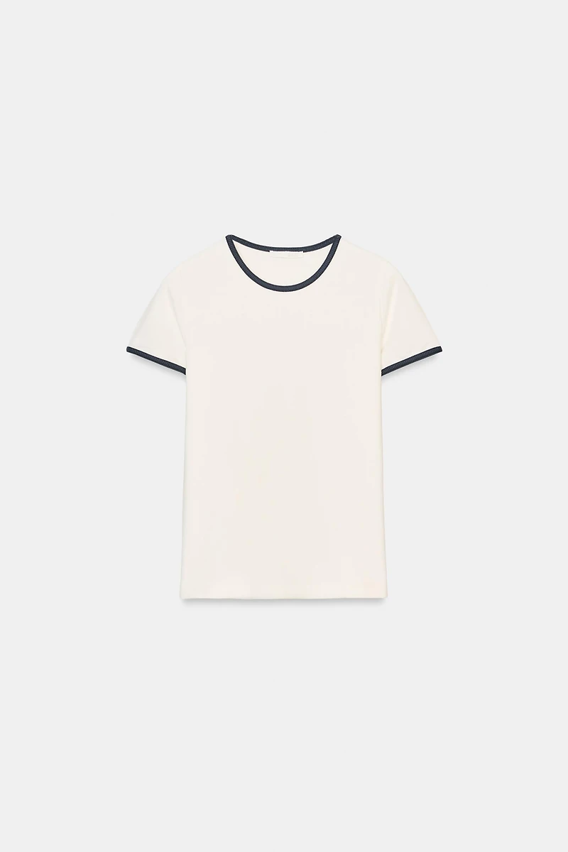CONTRAST TRIM T-SHIRT