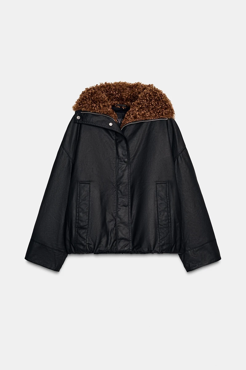 ZW COLLECTION FLEECE BOMBER JACKET