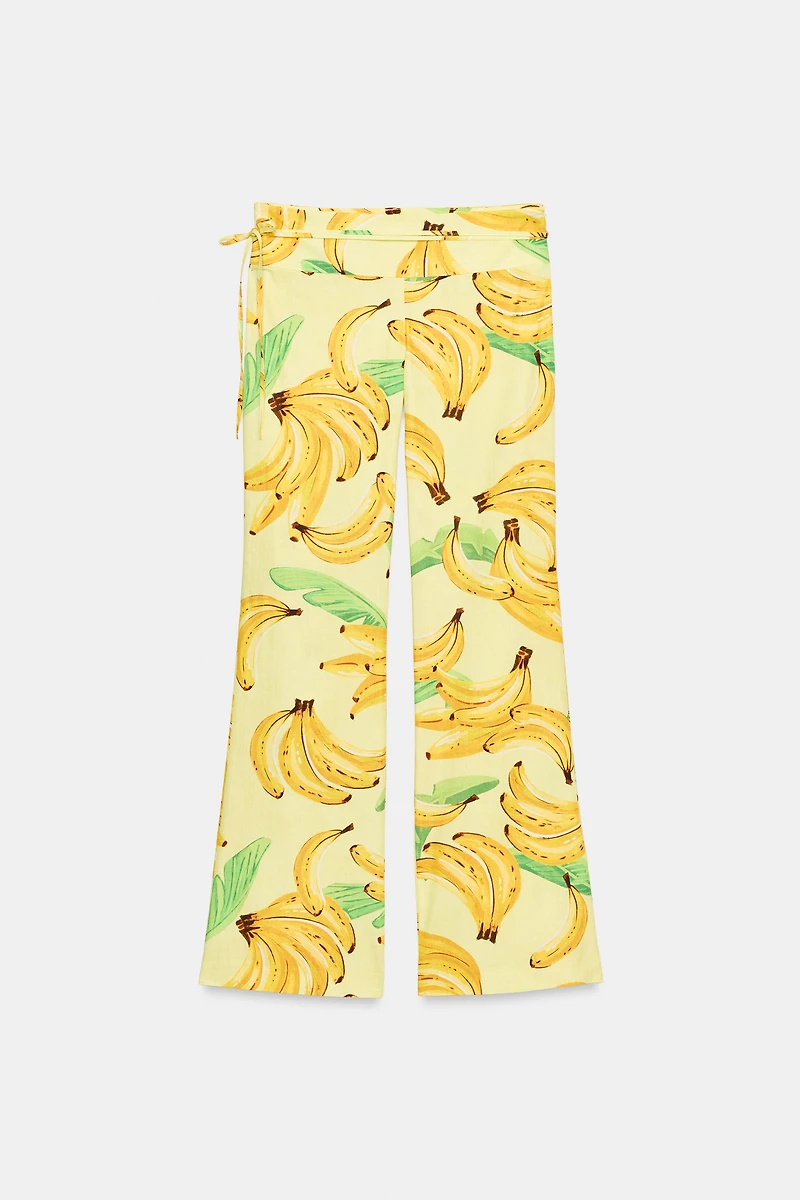 PANTALON À IMPRIMÉ FRUITS ET LACET