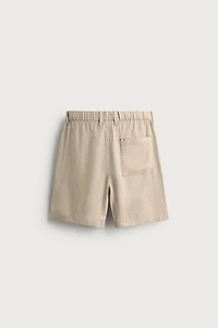 BERMUDA RELAXED LIN ET VISCOSE