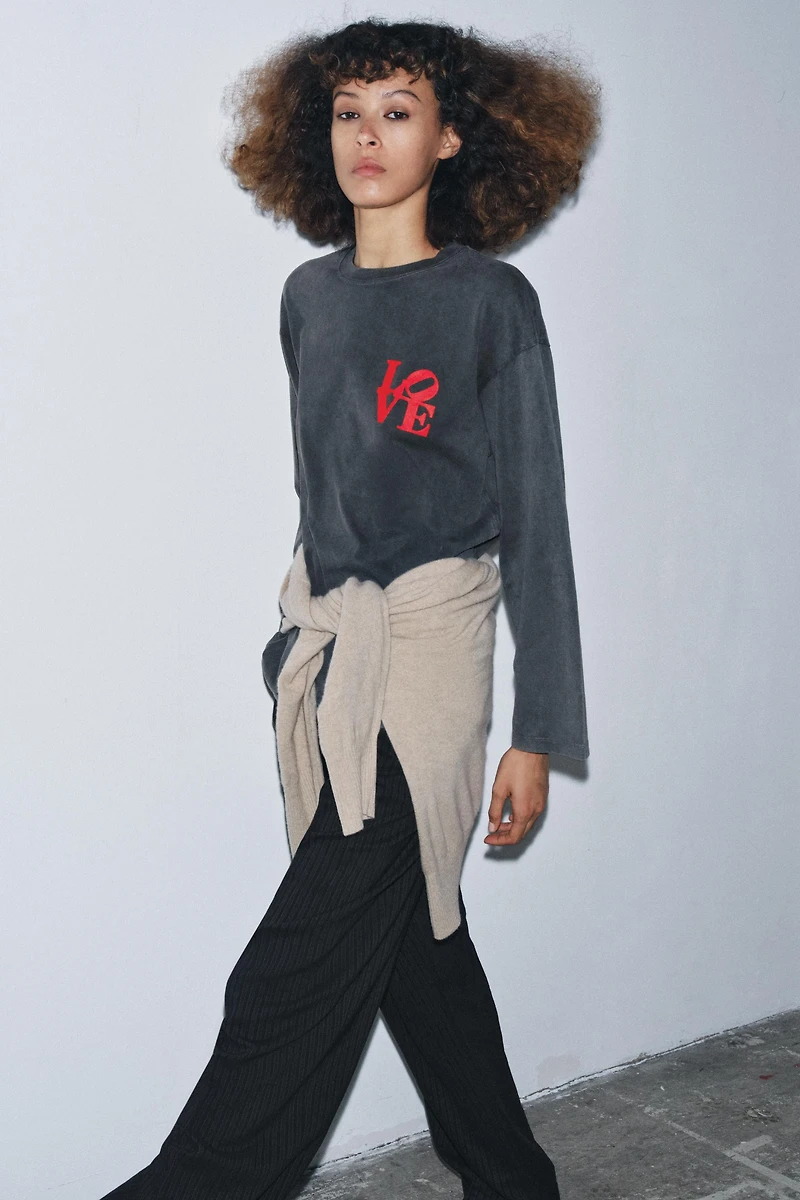 WASHED LONG SLEEVE T-SHIRT