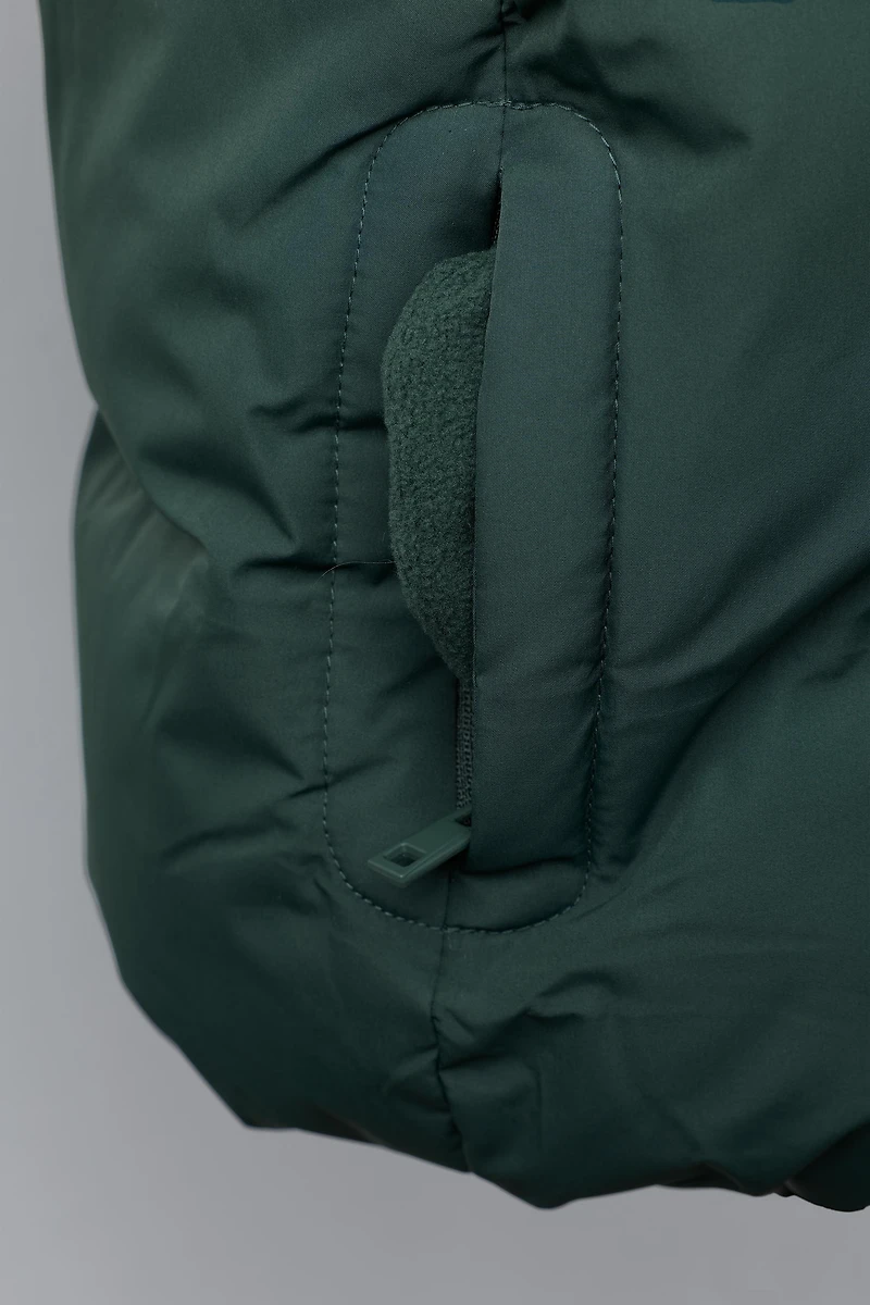 WATER REPELLENT HOODIE PUFFER COAT