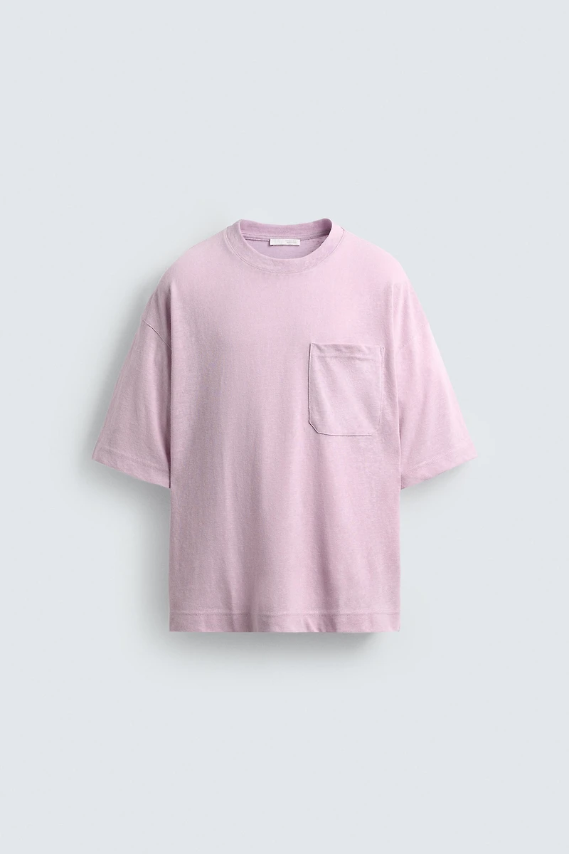 T-SHIRT COUPE DÉCONTRACTÉE AVEC POCHE