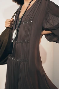 BEADED EMBROIDERED DRESS ZW COLLECTION