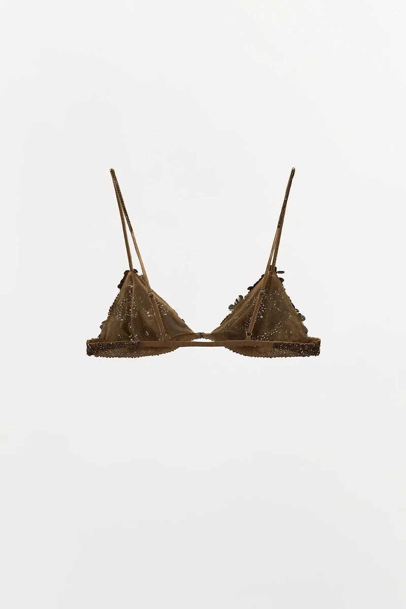BEADED SEQUIN BRA