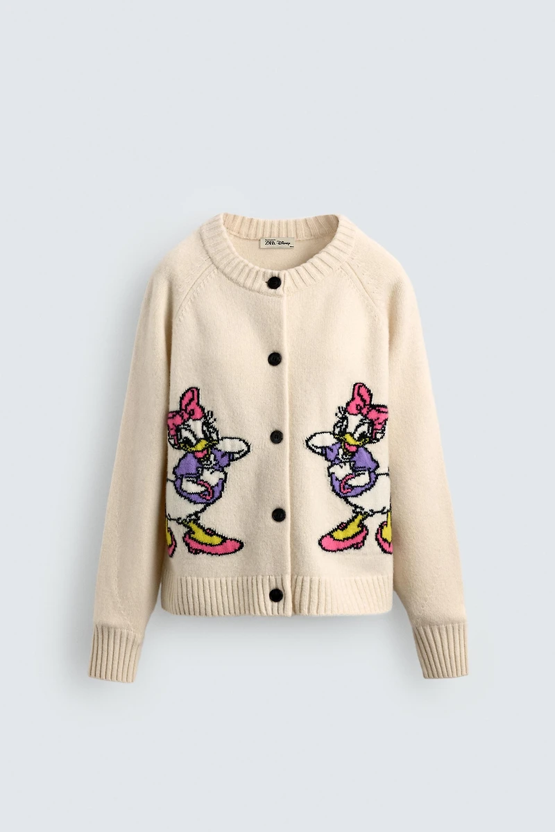 DAISY DUCK WOOL CARDIGAN HARRY LAMBERT FOR ZARA X DISNEY