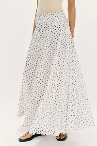 LONG POLKA DOT SKIRT