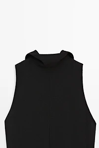 Halter neck midi dress with tie detail